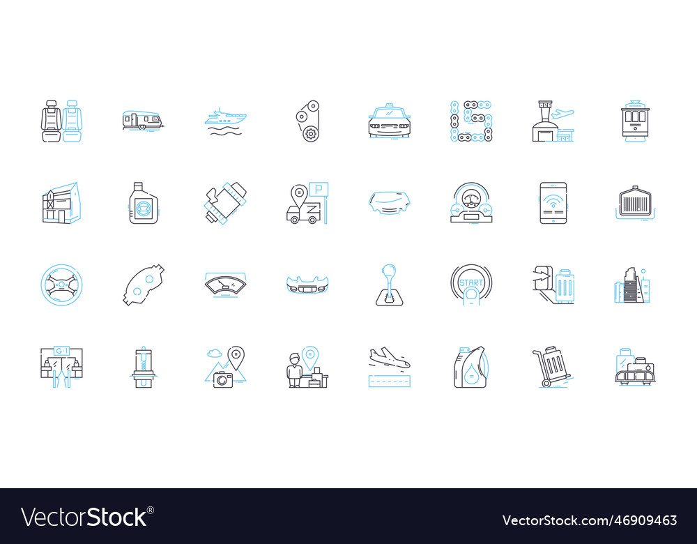 Operator linear icons set support assistance