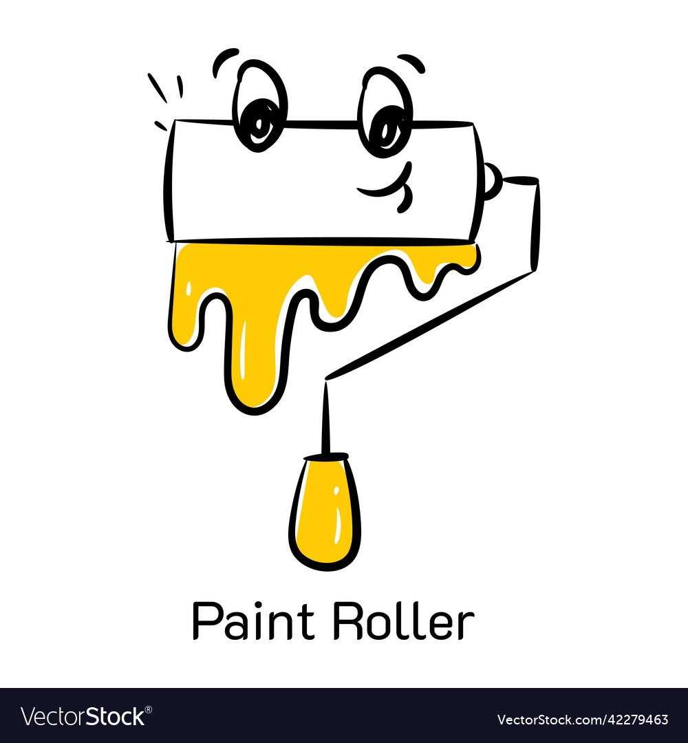 Paint roller Royalty Free Vector Image - VectorStock