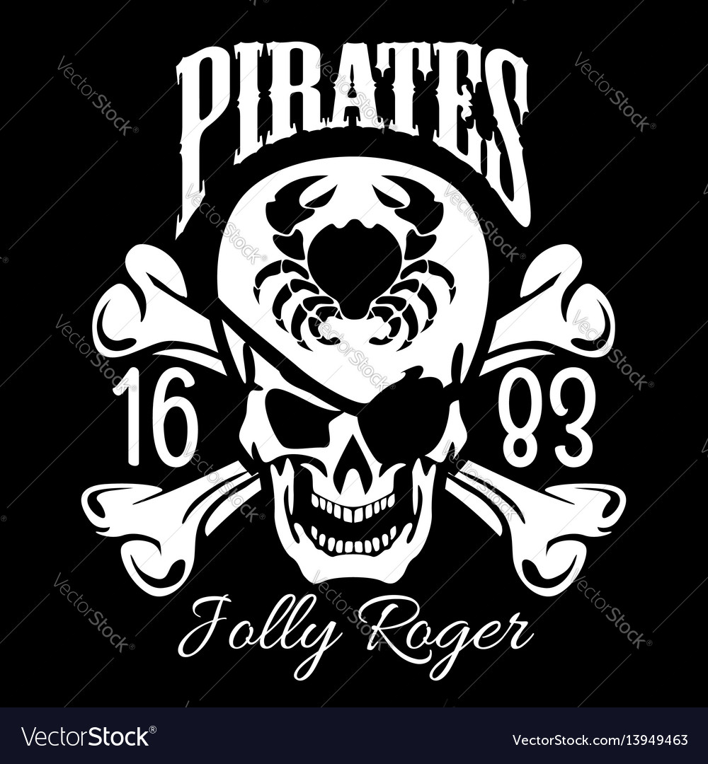 Pirates jolly roger symbol poster of skull