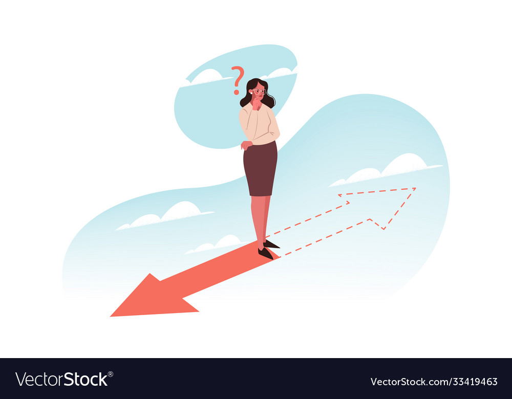 Problem thinking choice direction business Vector Image