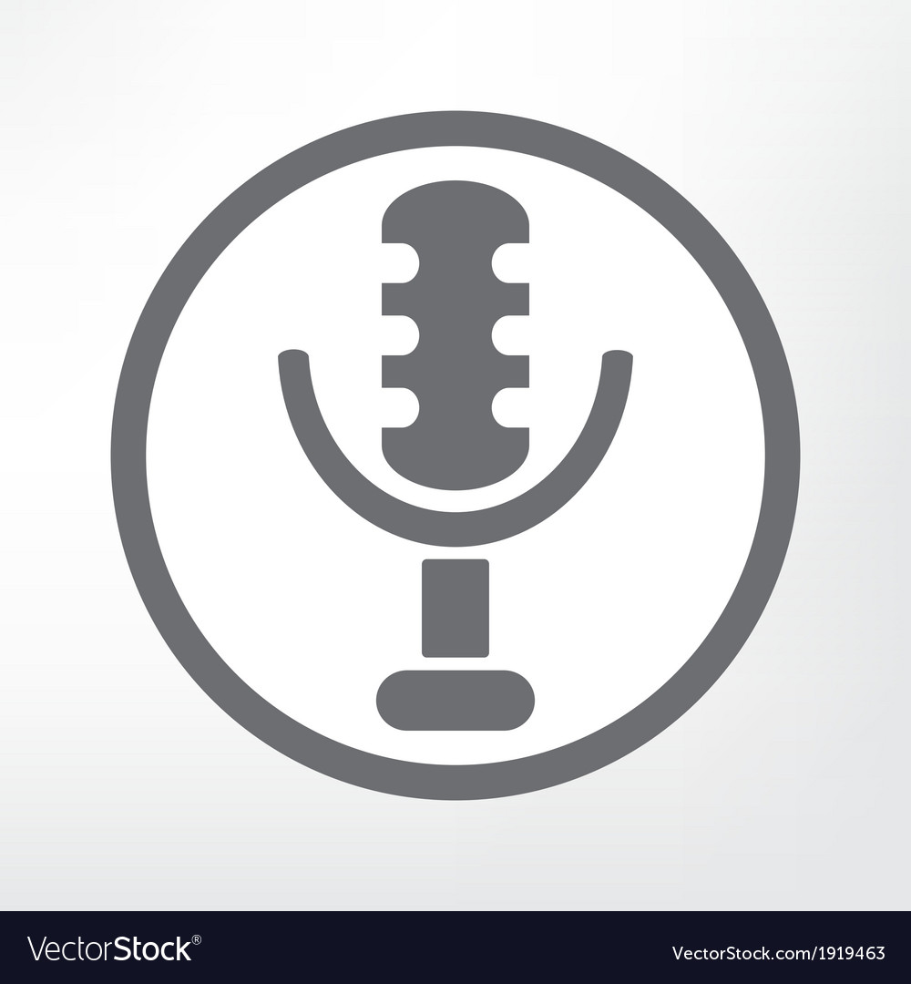 Retro microphone icon Royalty Free Vector Image