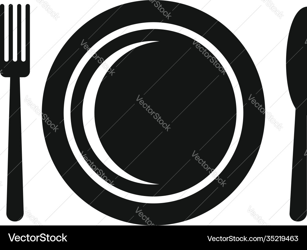 Room service dishes icon simple style Royalty Free Vector