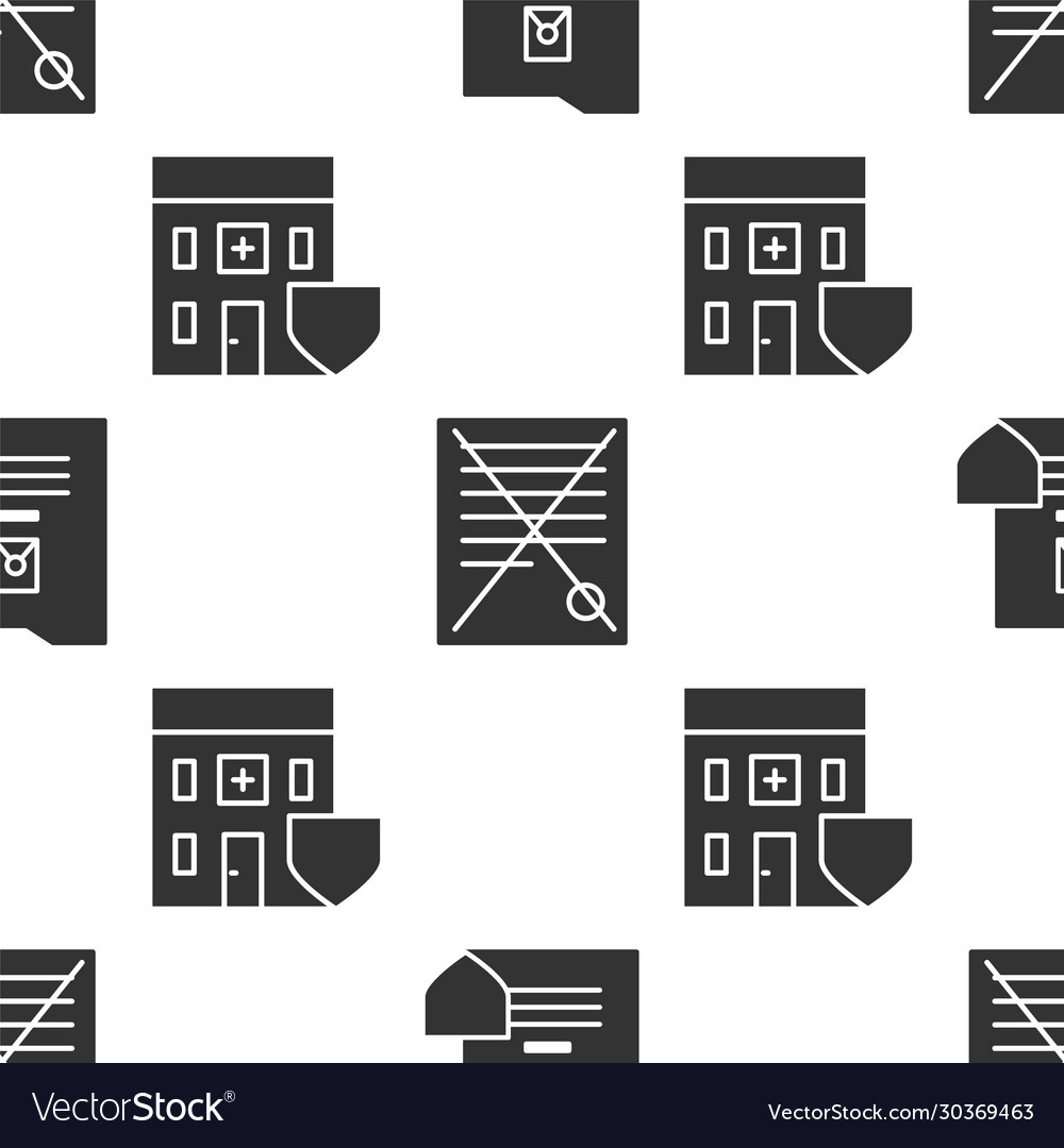 Set document with shield delete file Vector Image Set document with shield delete file
