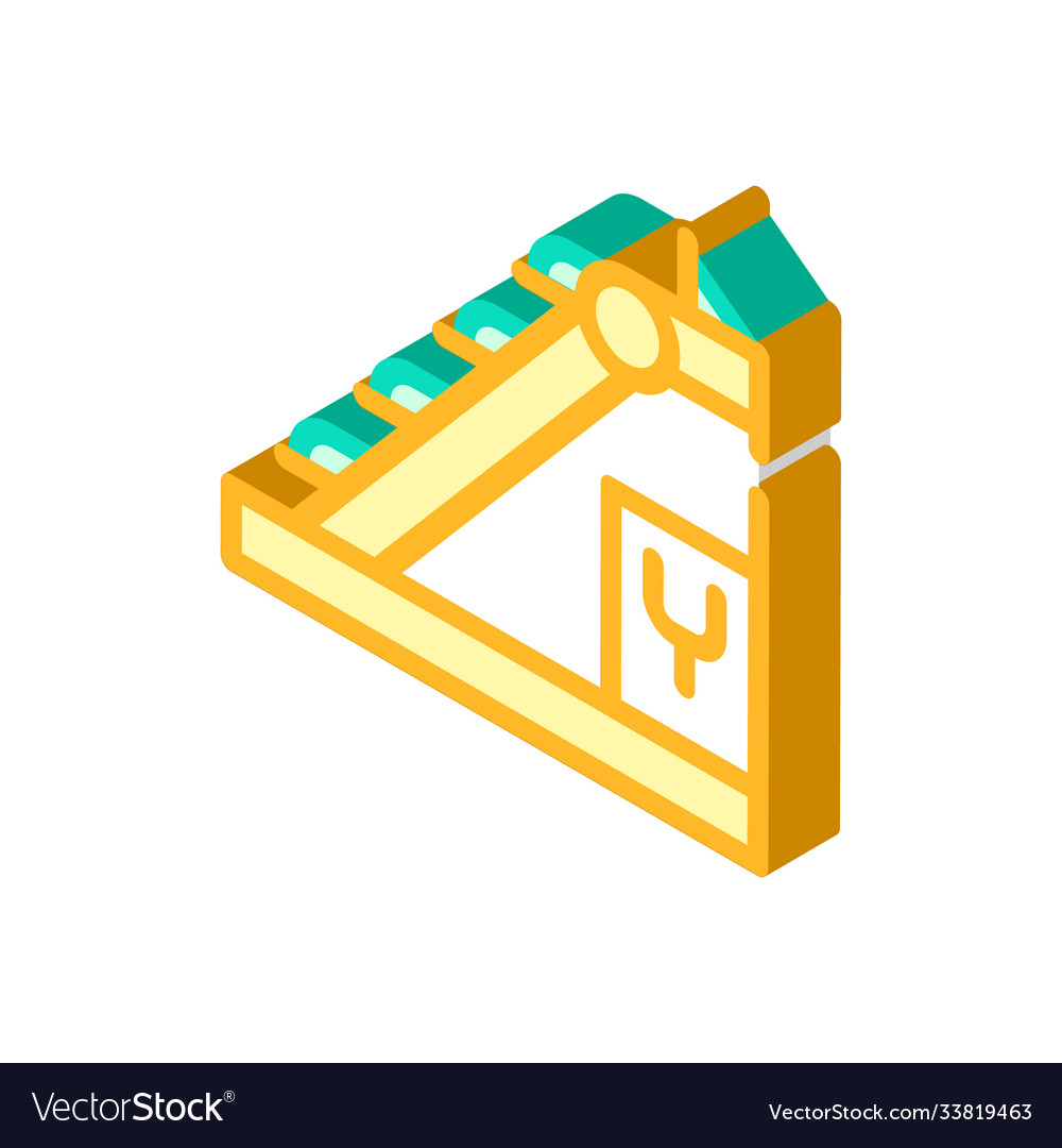 Sorting line isometric icon symbol