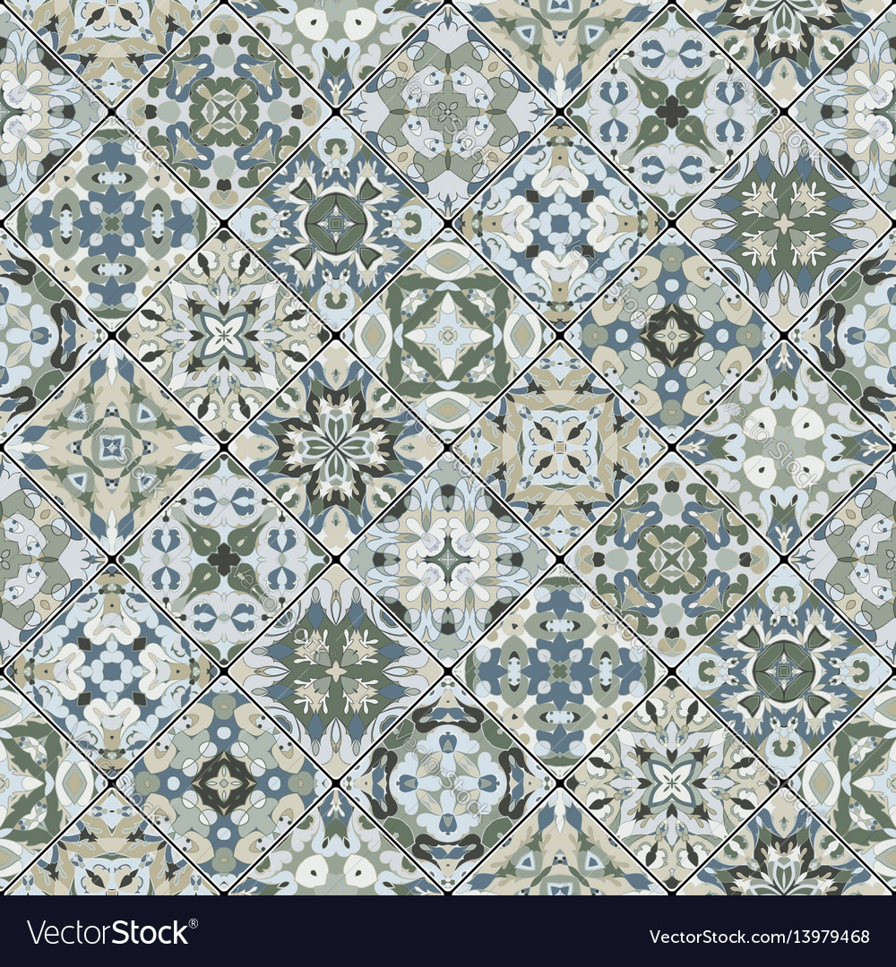 Abstract patterns in the mosaic set vector image Abstract patterns in the mosaic set