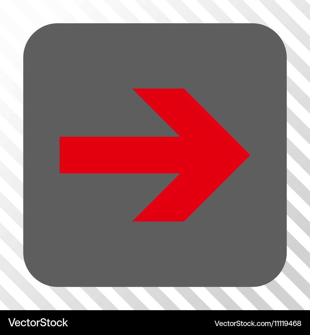 Arrow right rounded square button Royalty Free Vector Image