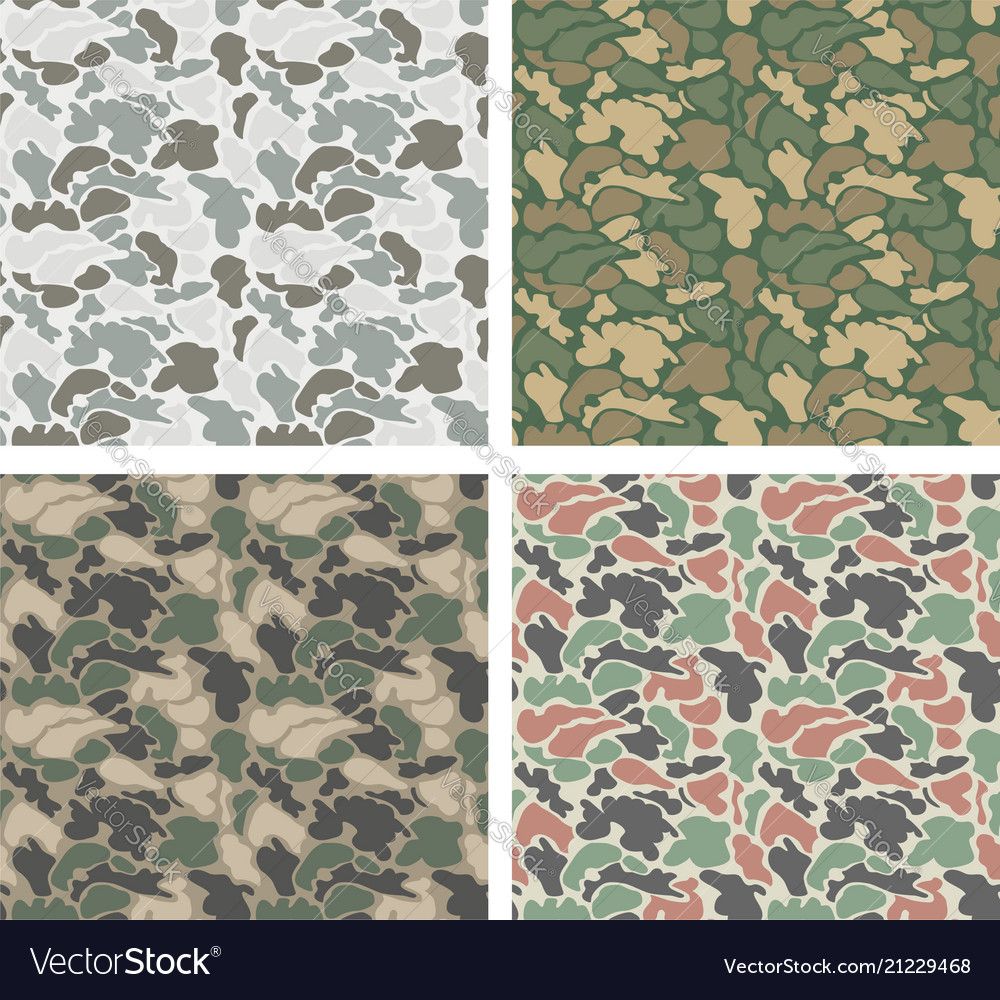 Camouflage pattern design with different color Vector Image Camouflage pattern design with different color