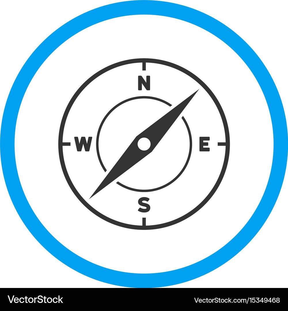 Compass rounded icon Royalty Free Vector Image