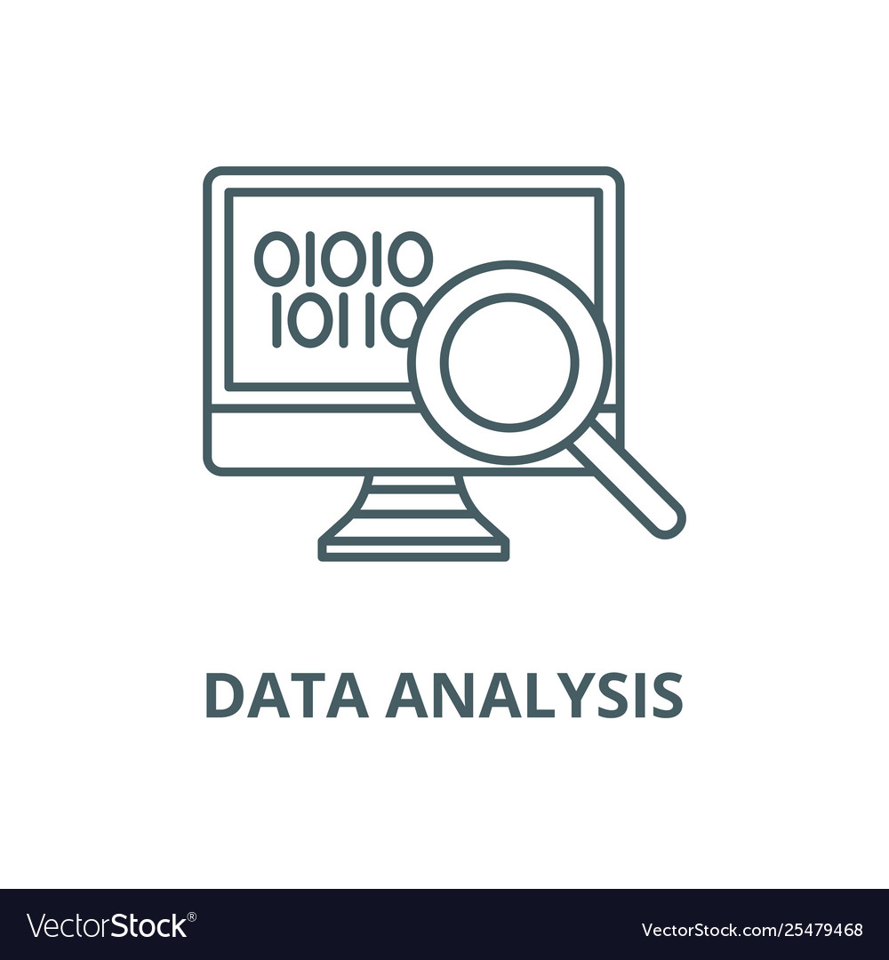 Data analysing icon Royalty Free Vector Image - VectorStock