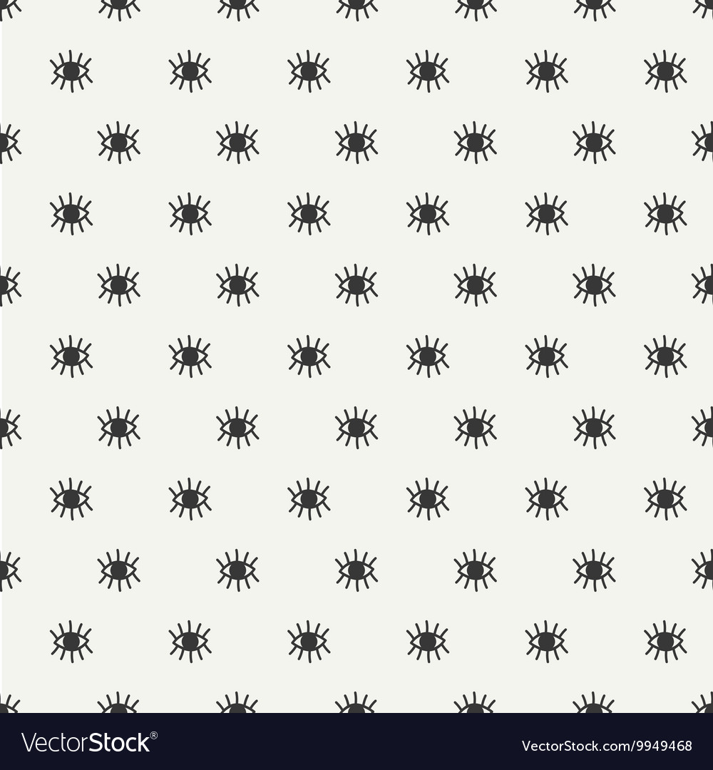 Hand drawn seamless pattern with open and close