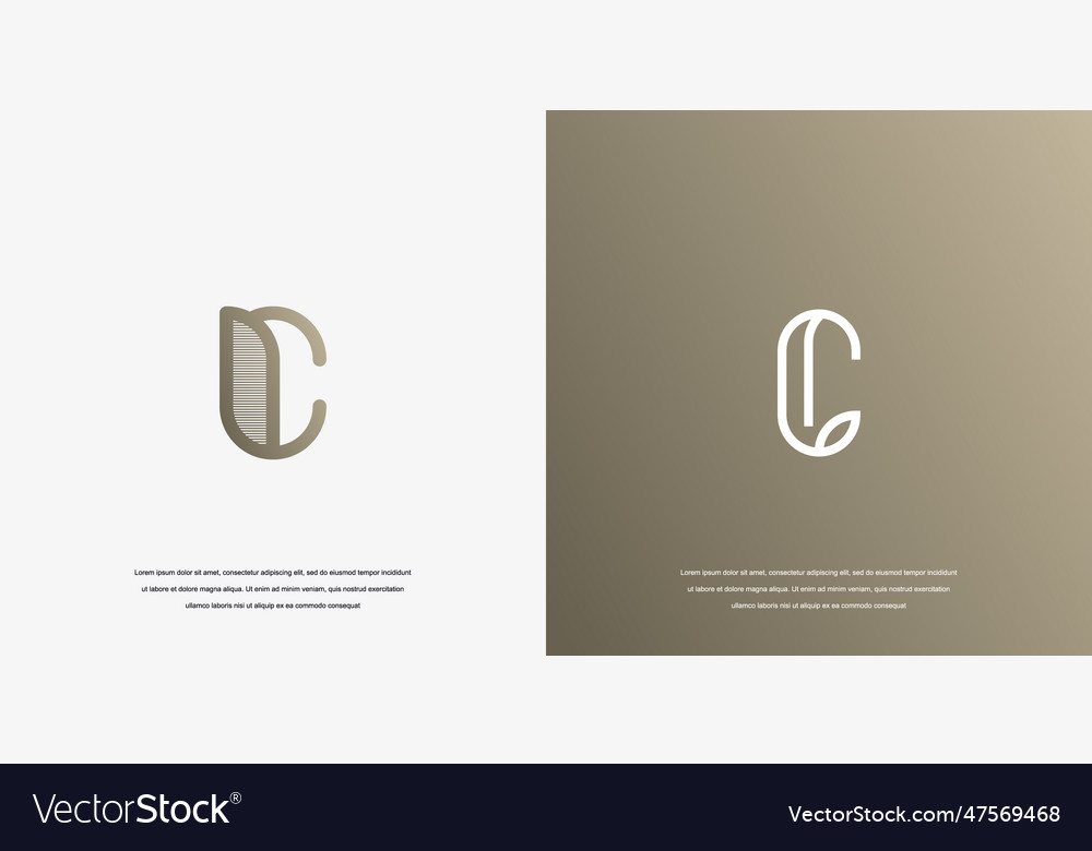 Logo luxury letter c monogram Royalty Free Vector Image