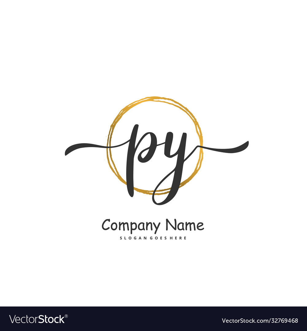 P y py initial handwriting and signature logo Vector Image P y py initial handwriting and signature logo
