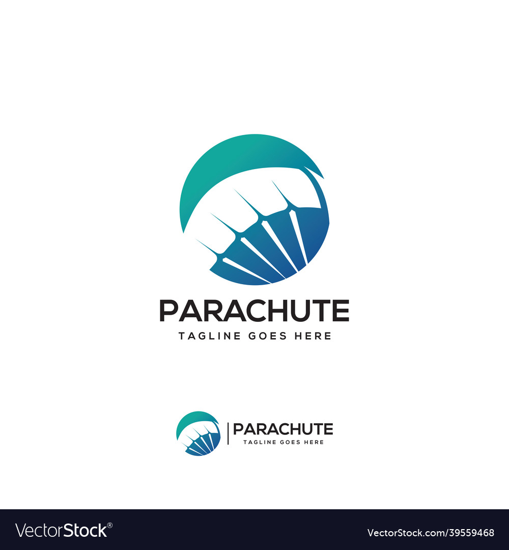 Parachute logo design icon modifiable