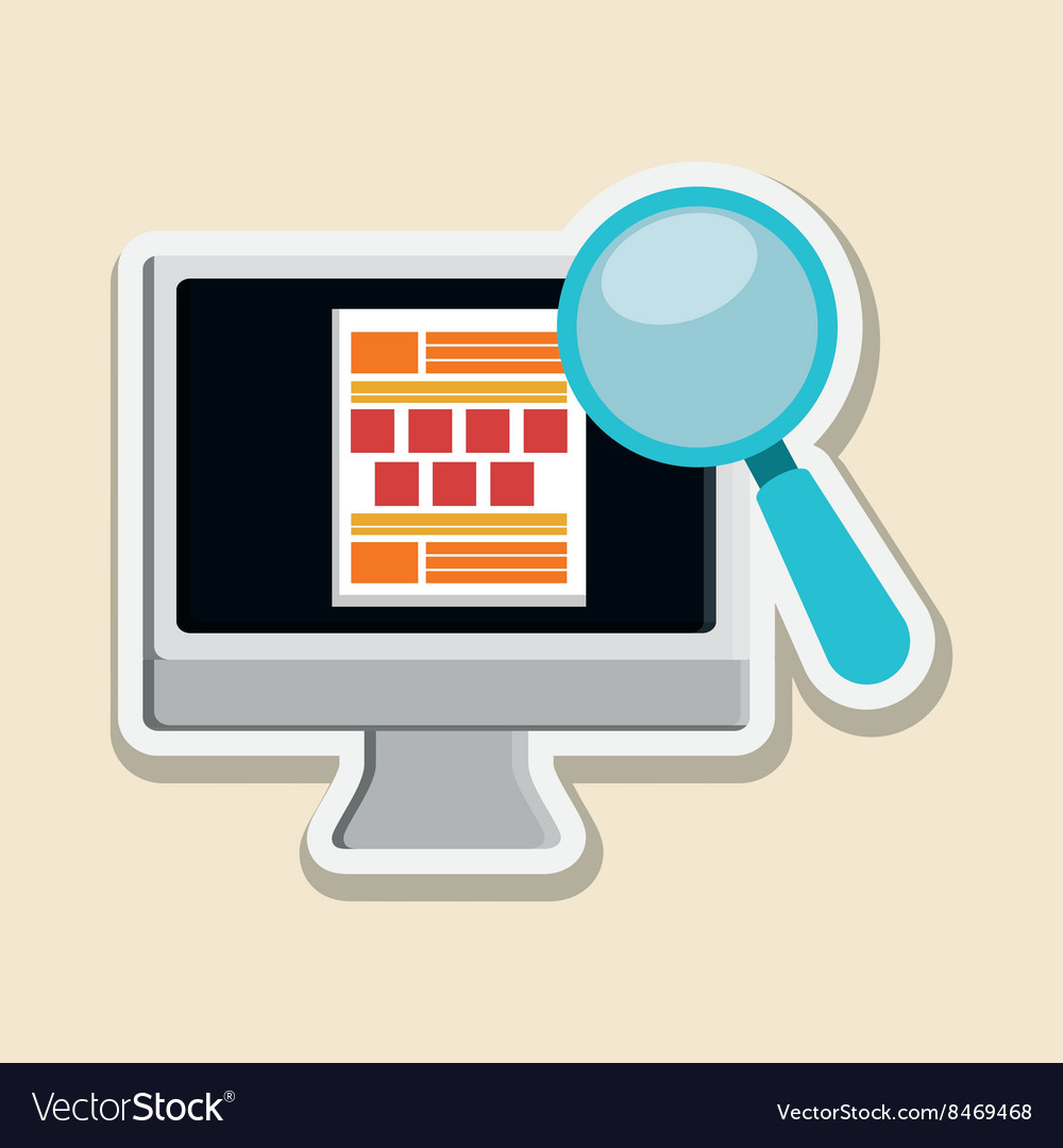 Responsive web design over white background
