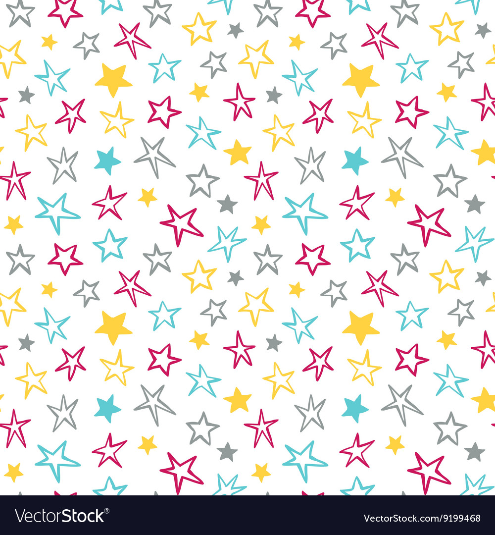 Seamless pattern with stars Royalty Free Vector Image