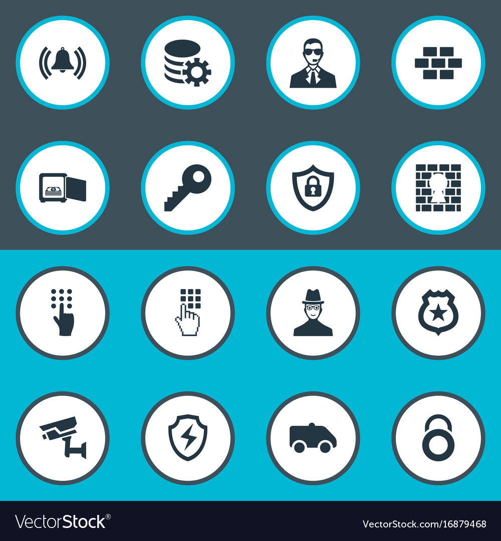 Set of simple security icons