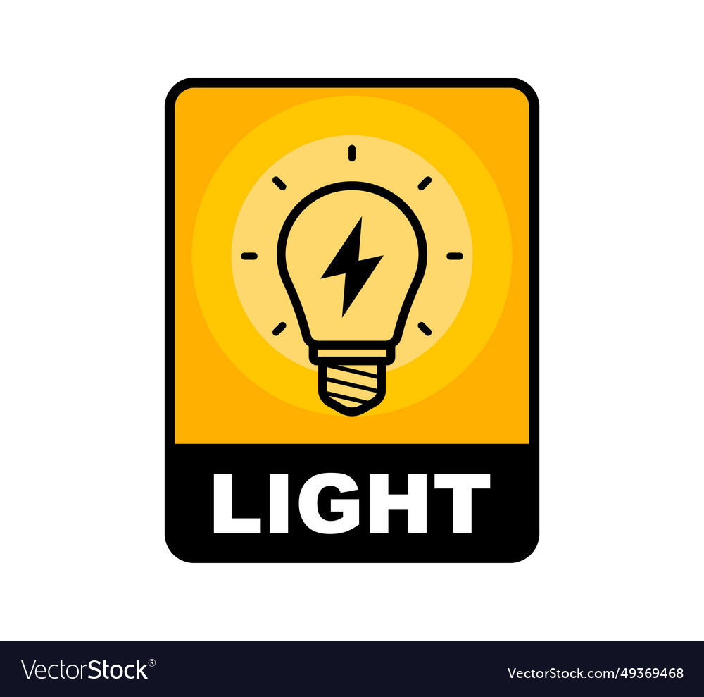 Sticker light bulb icon