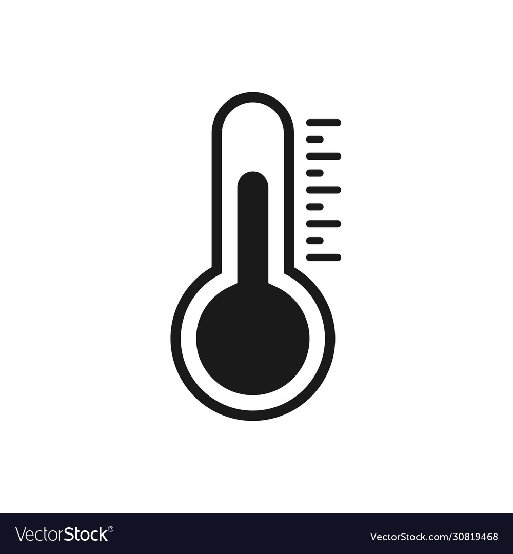 Temperature flat icon symbol Royalty Free Vector Image