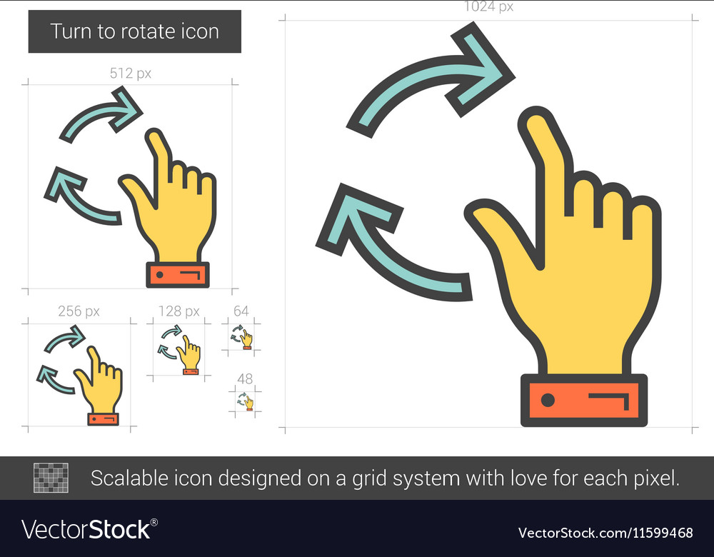 Turn to rotate line icon