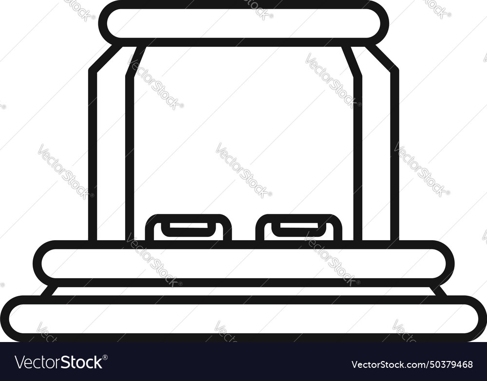 Vr interface platform icon outline cyber Vector Image