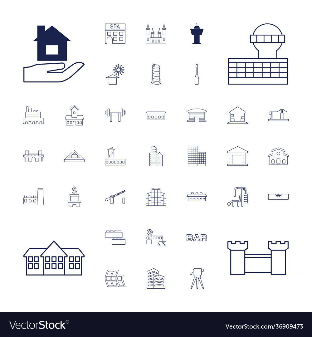 37 building icons