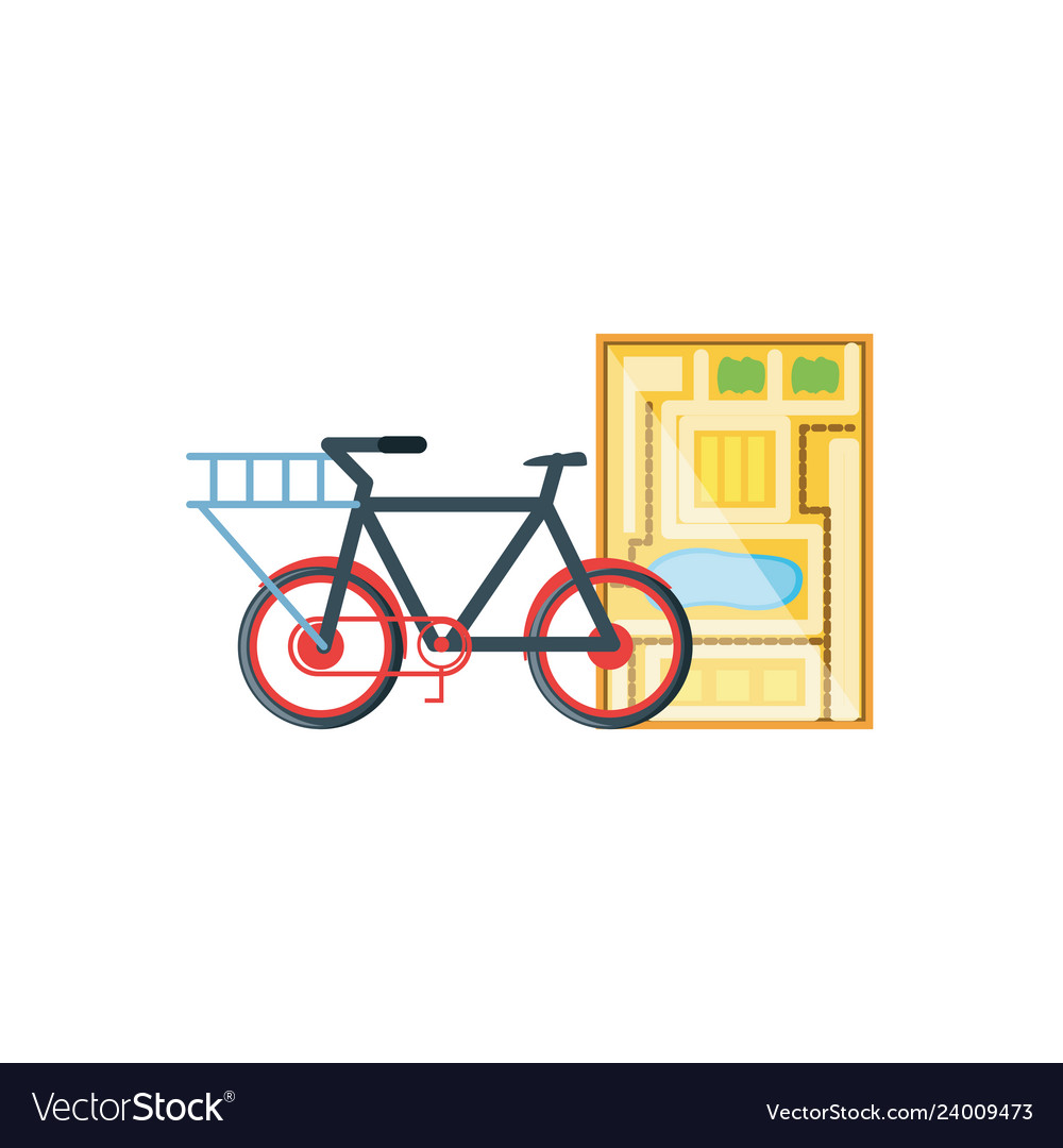 Bicycle for logistic service with map guide