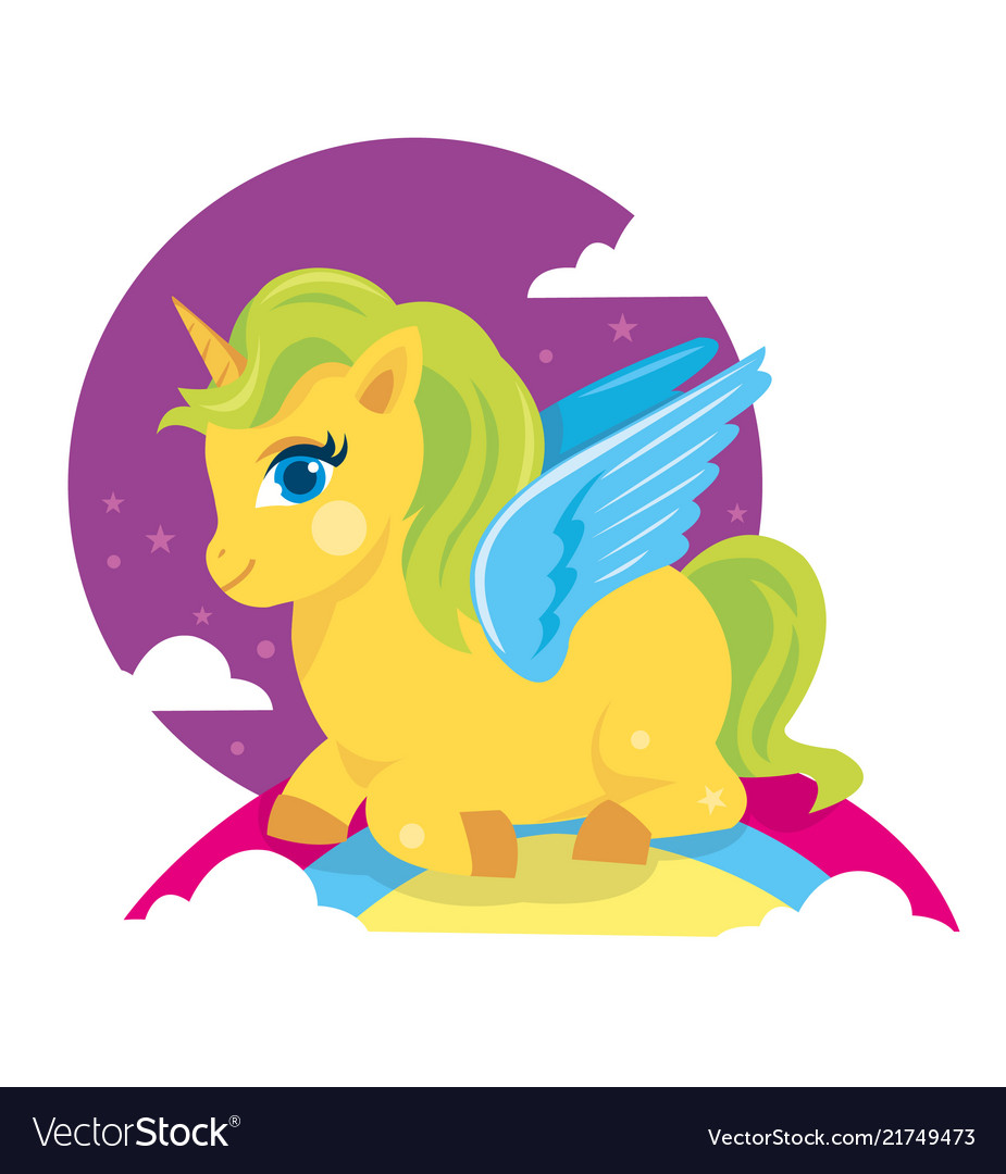 Colorful pony horse smiling