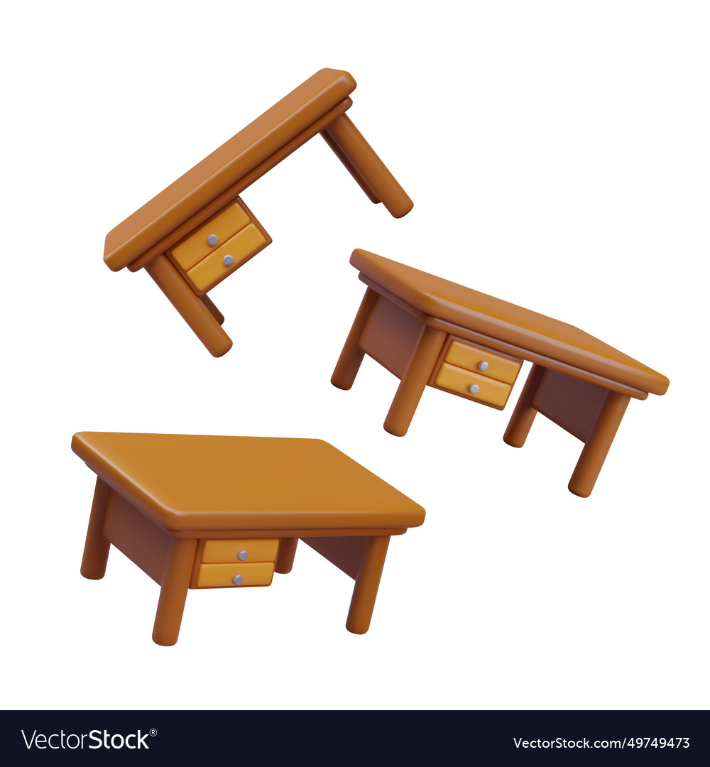 Composition with flying table in different Vector Image Composition with flying table in different