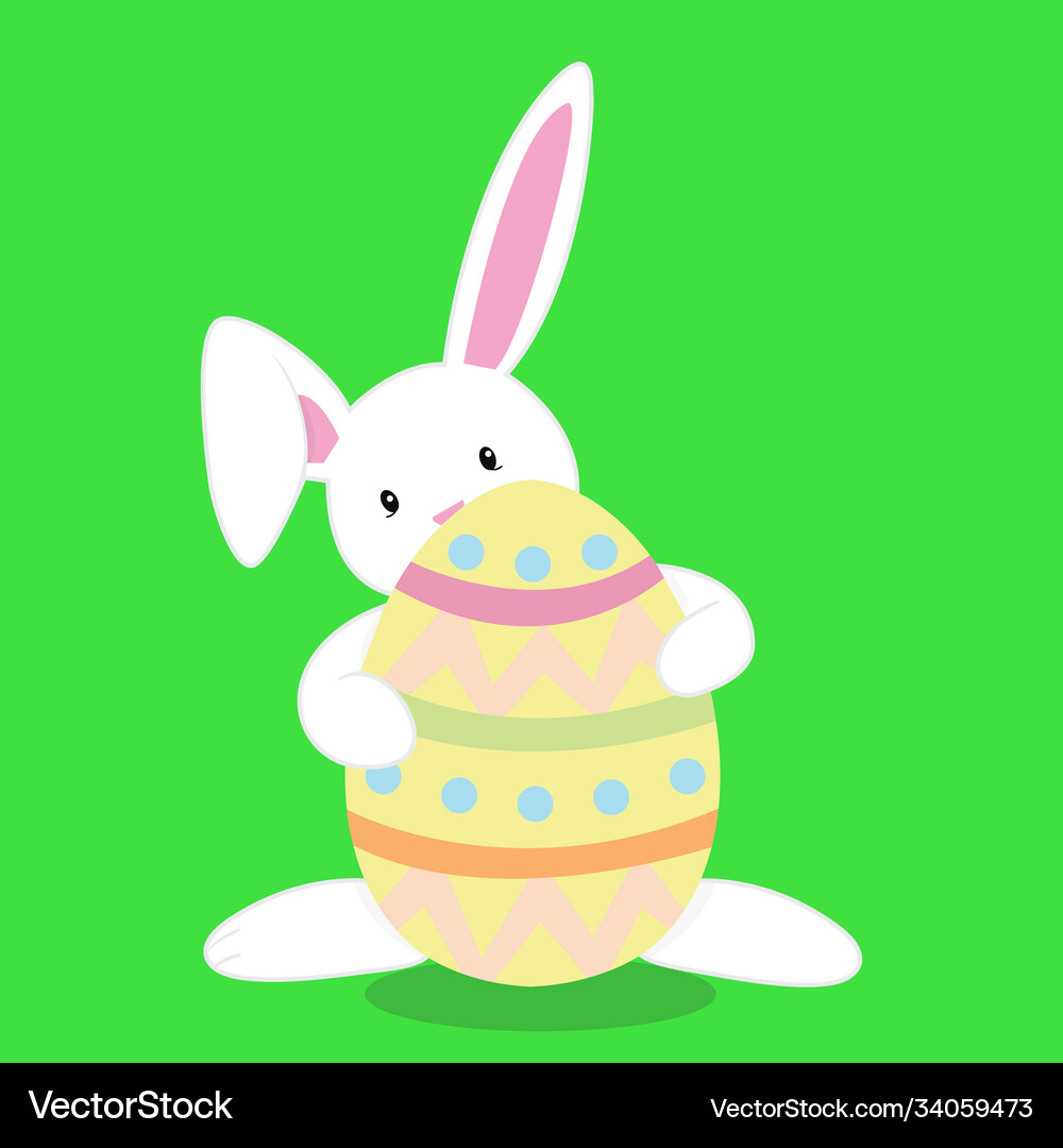 Easter rabbit egg 03 Royalty Free Vector Image
