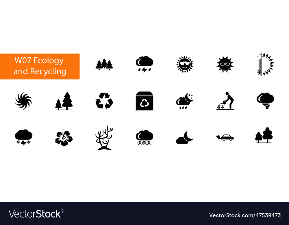 Environment icon set Royalty Free Vector Image