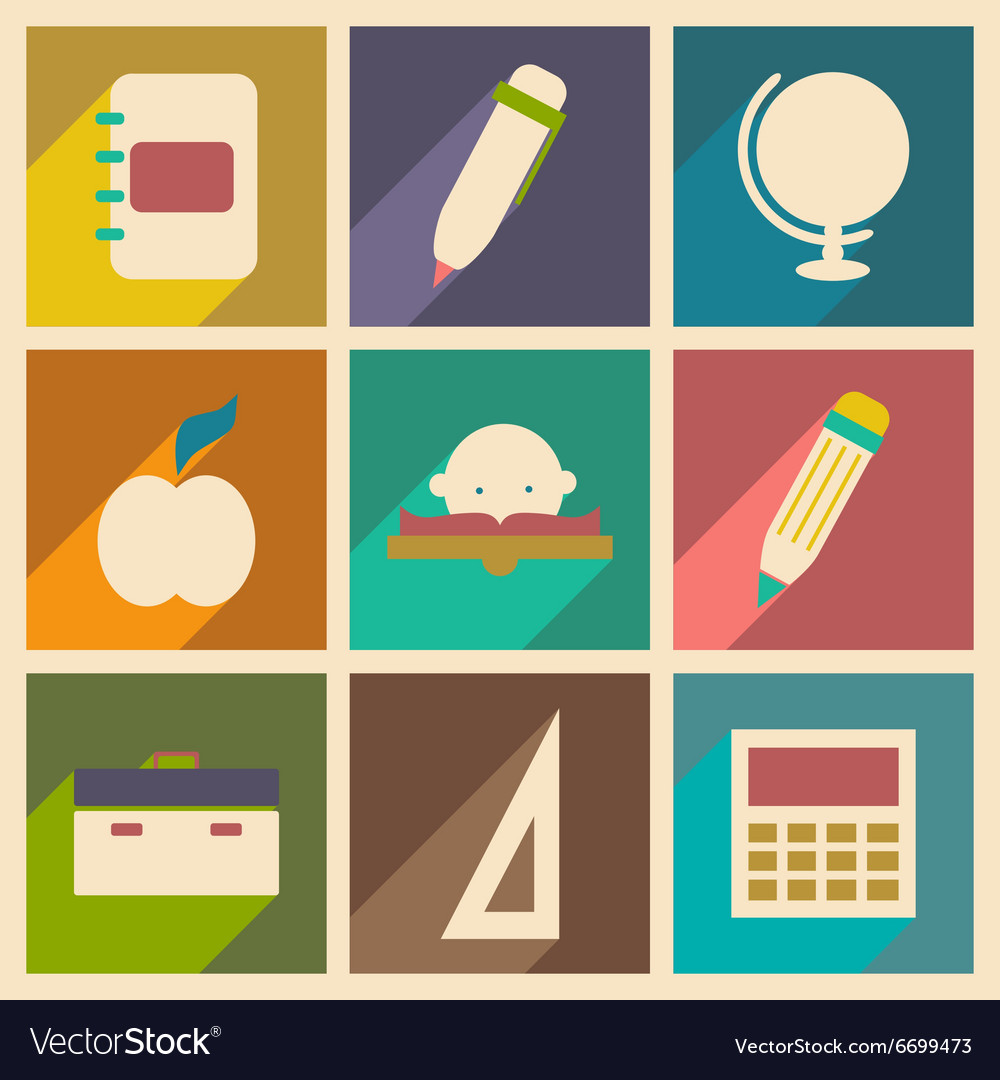 Flat with shadow concept and mobile application