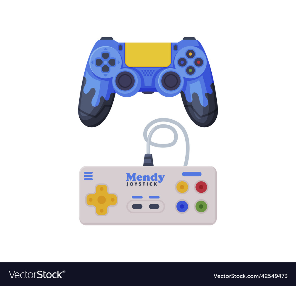 Gamepad als Spielsteuerung und Eingabegerät vector image Gamepad als Spielsteuerung und Eingabegerät