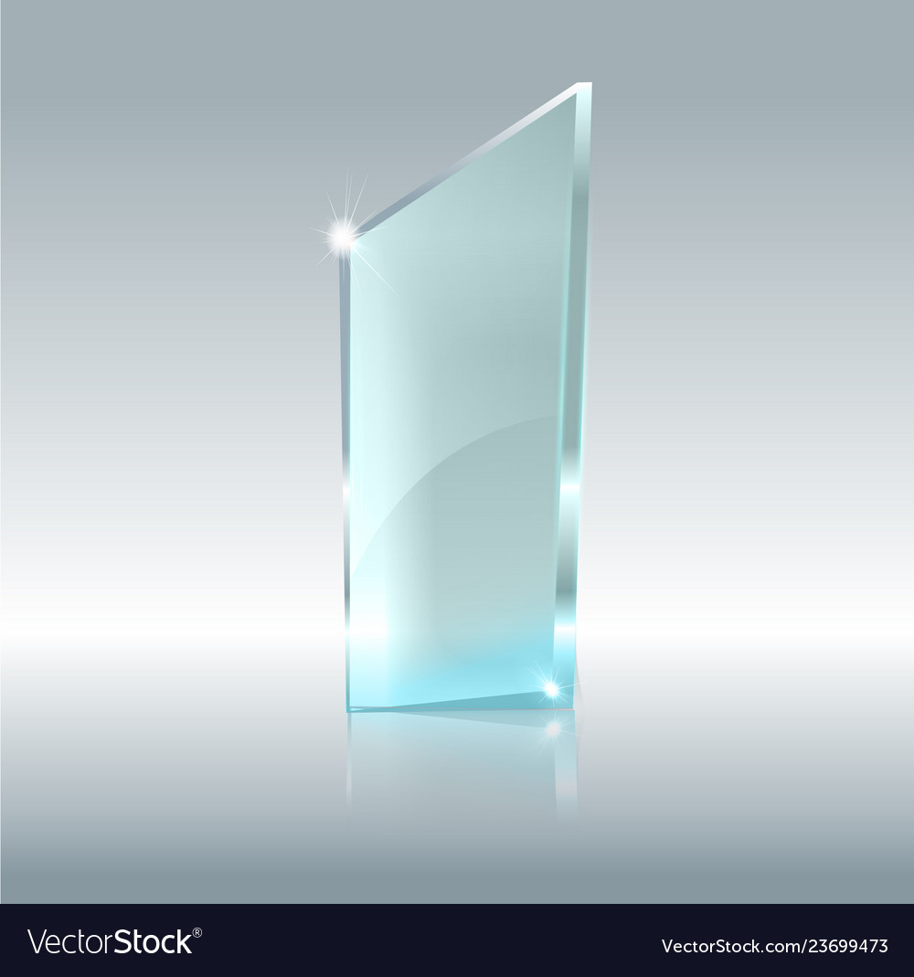 Glass Transparent Banner Glass Plates With Vector Image
