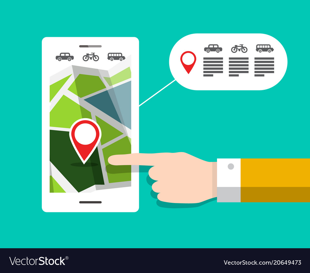 Gps navigation - city map on mobile phone