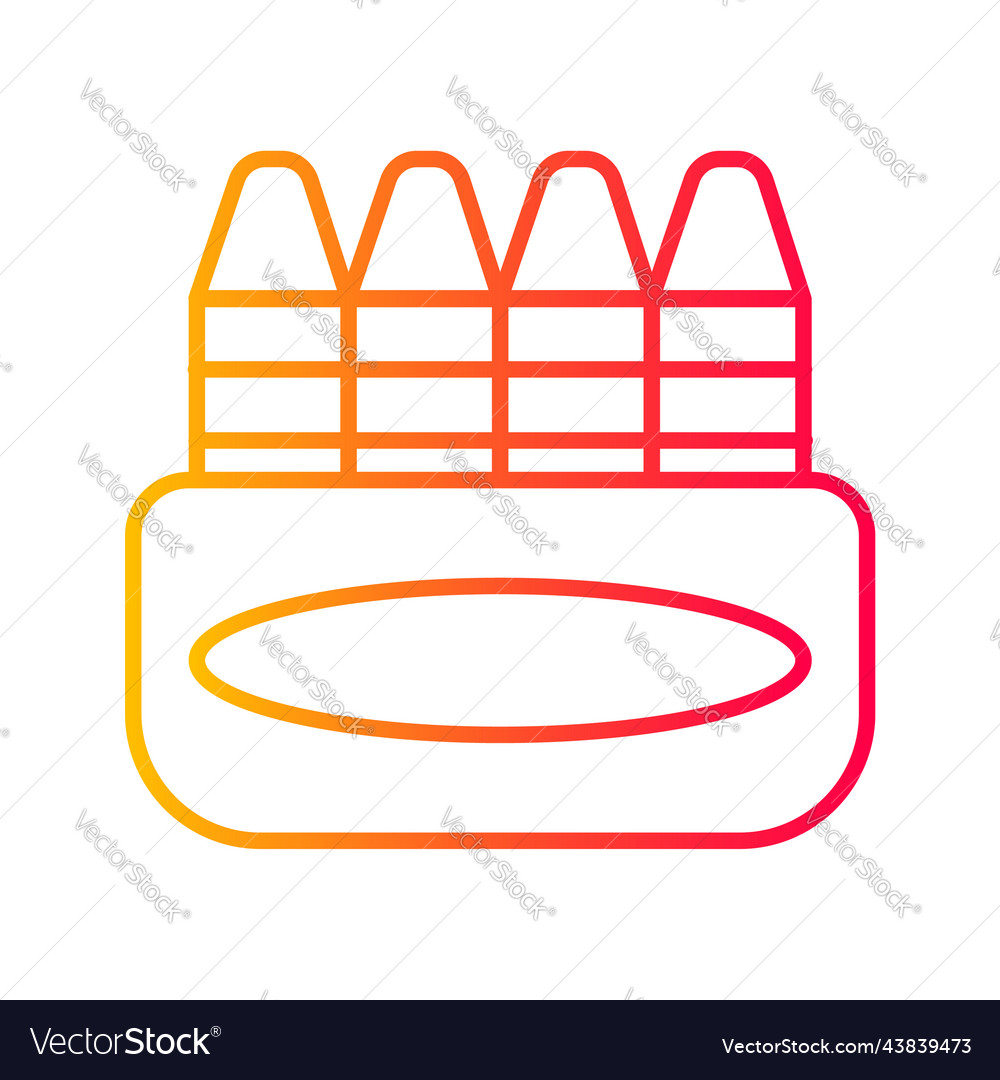 Gradient outline color packets icon