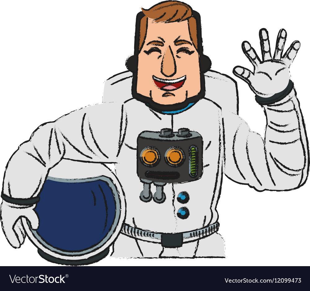 Isolated astronaut cartoon design Royalty Free Vector Image