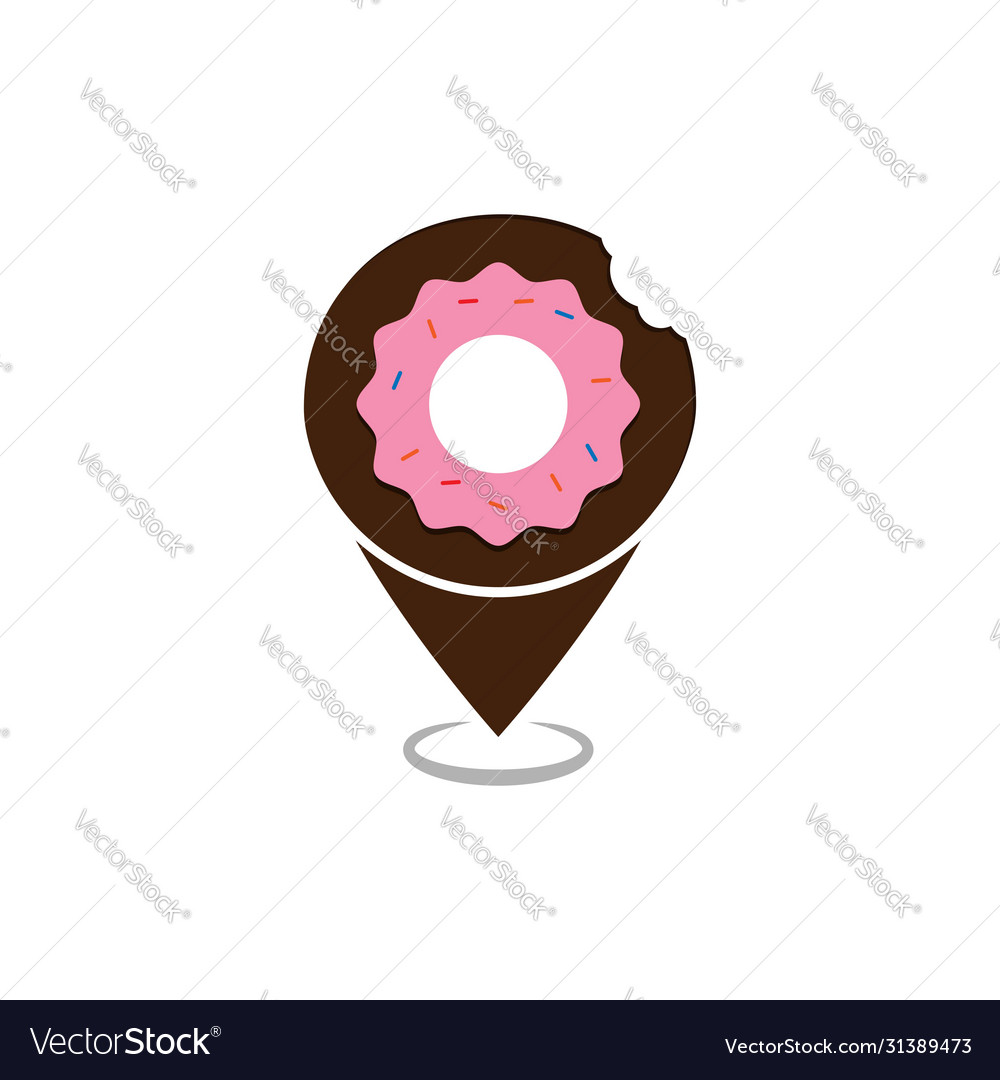 Map pointer donut design template