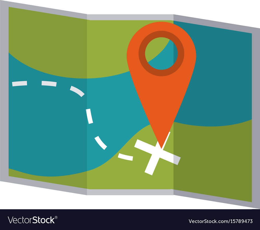 Map with location pin icon image