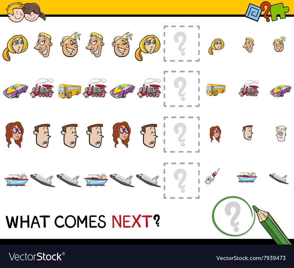 Pattern activity task Royalty Free Vector Image