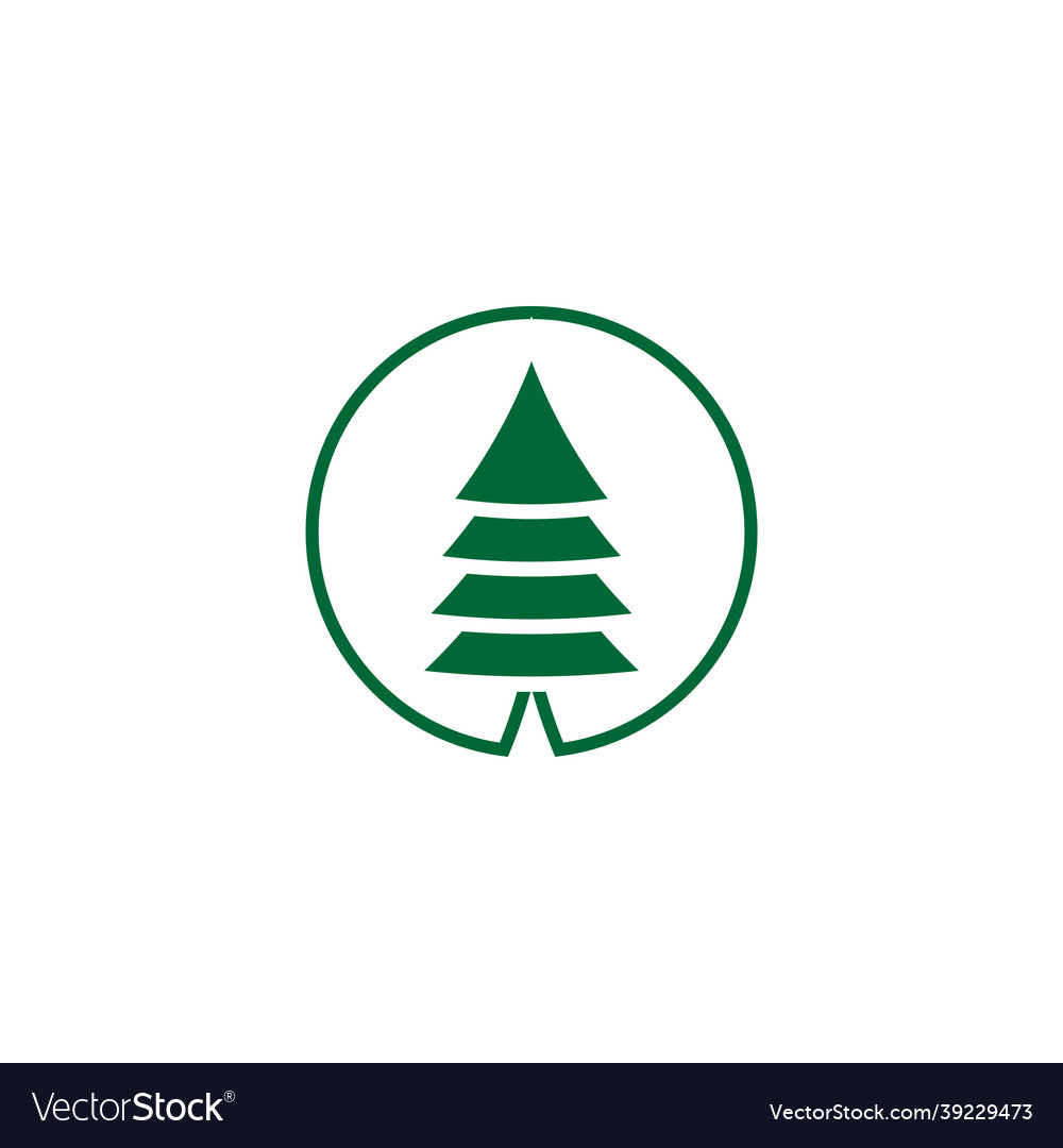 Pine tree icon design template