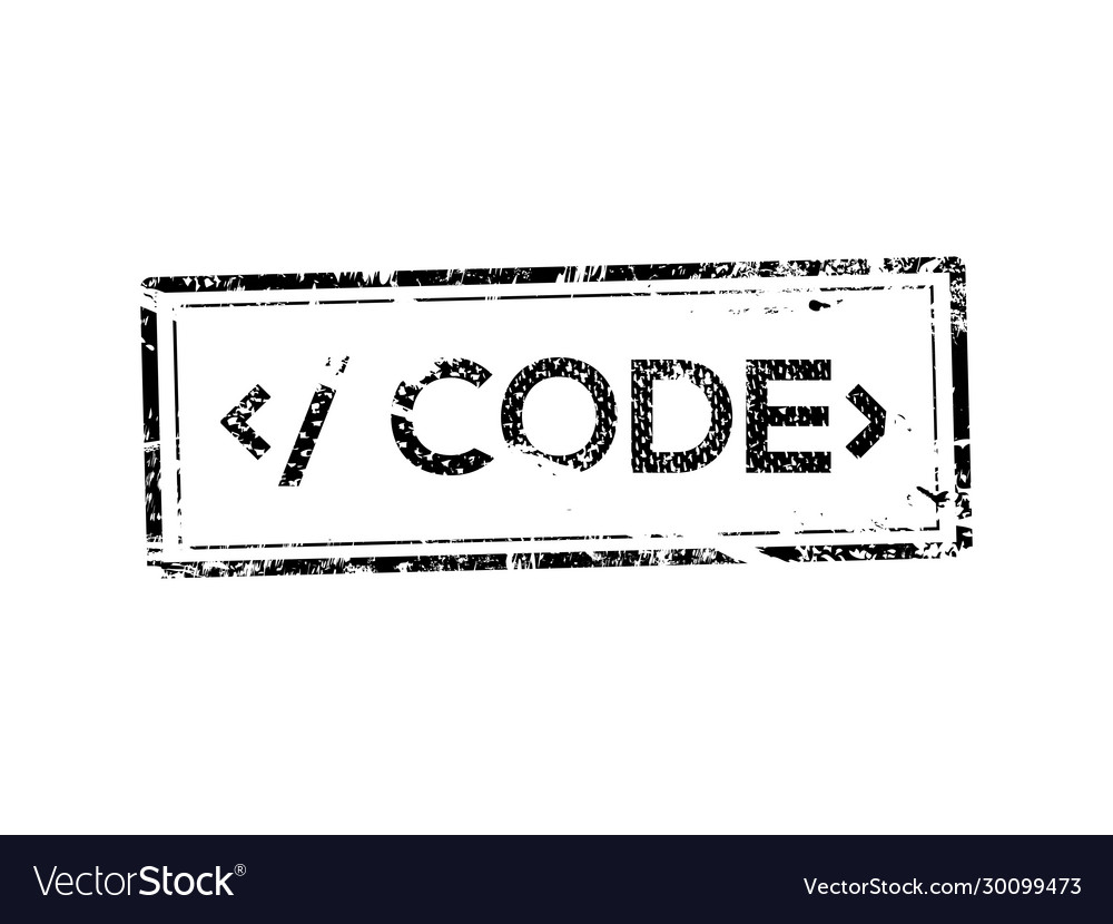 Programer code stamp Vector Image Programer code stamp
