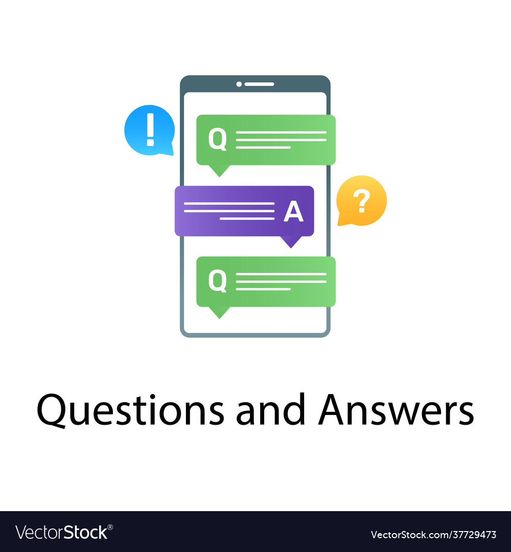 Question and answers Royalty Free Vector Image