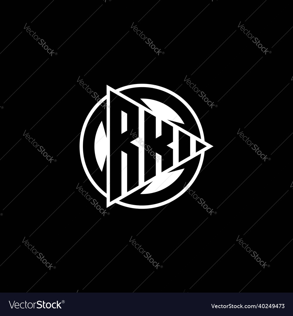 RK Monogram Circle Triangle Logo