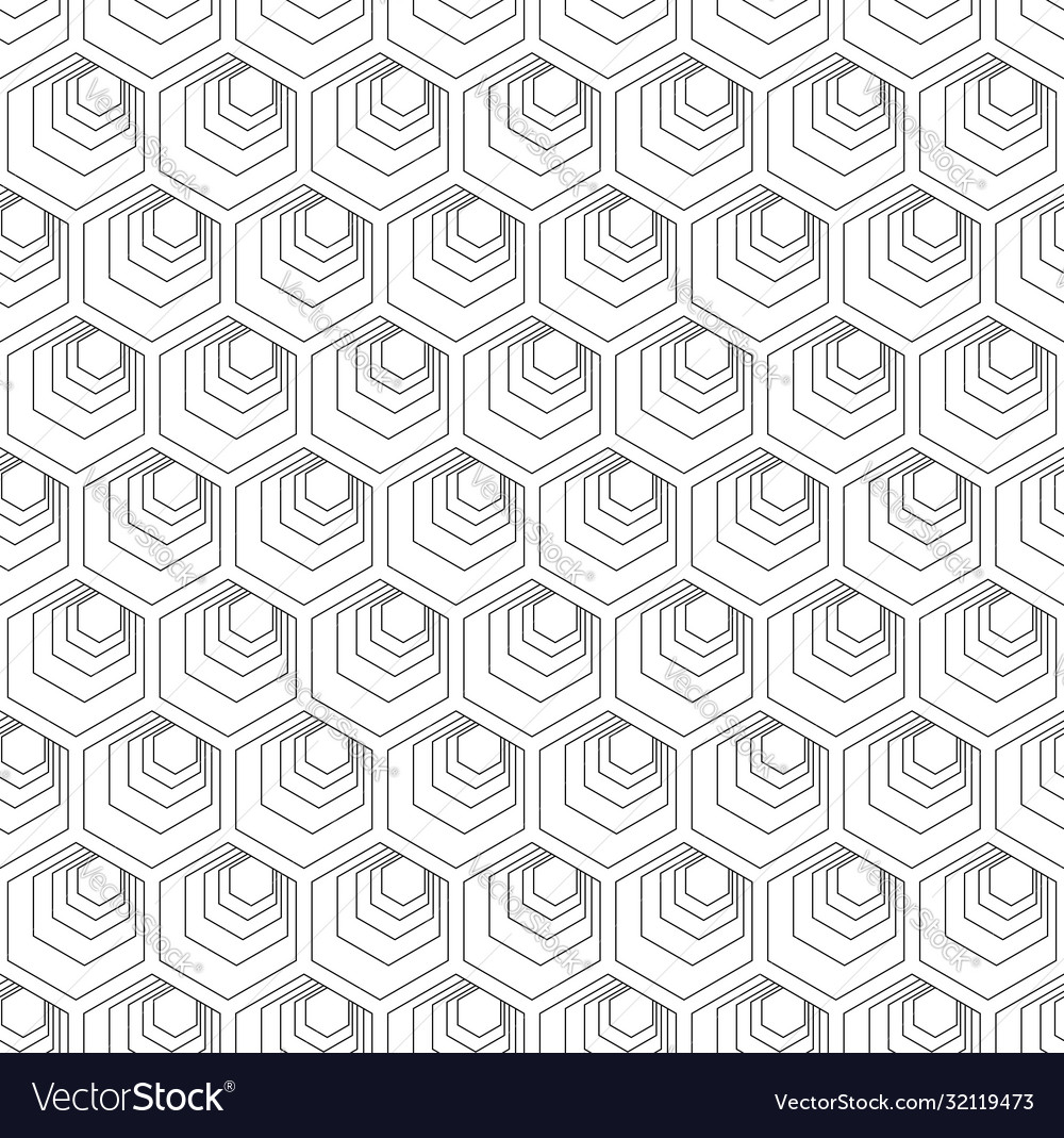 Seamless hexagons pattern