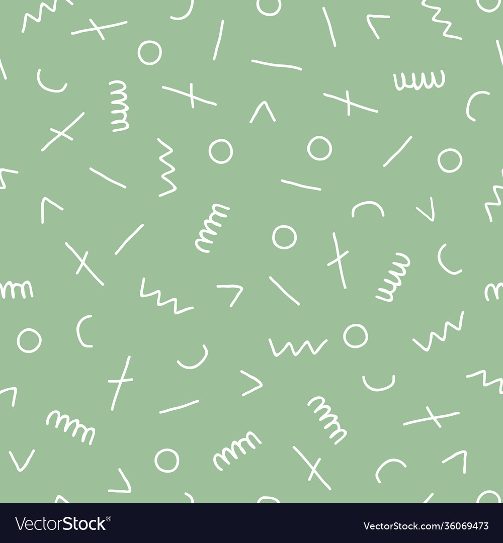 Simple basic object repeat pattern design vector image Simple basic object repeat pattern design