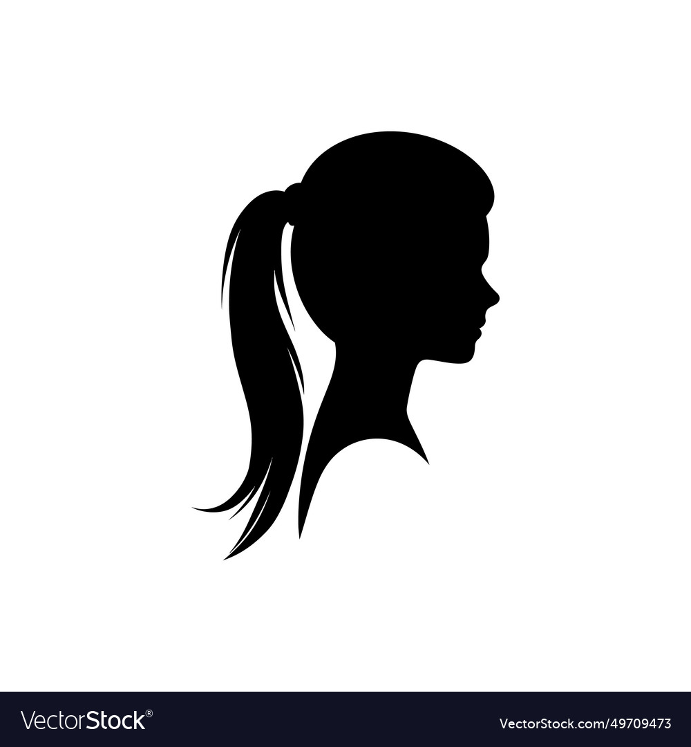 Women hair style ponytail icon Royalty Free Vector Image