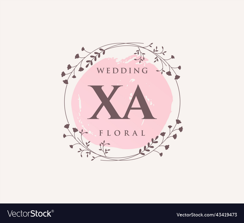 Xa initials letter wedding monogram logos