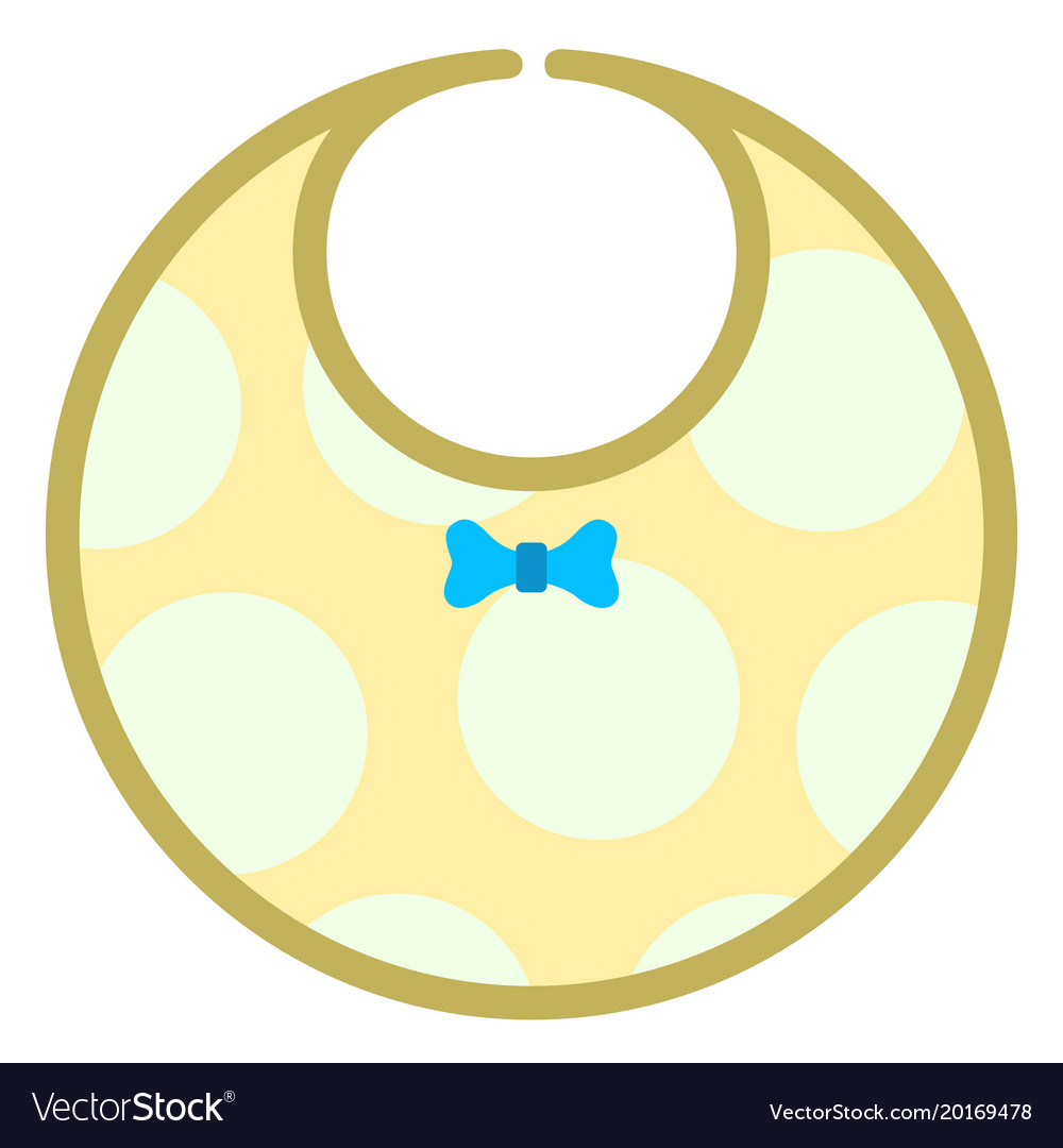 Baby bib icon Royalty Free Vector Image - VectorStock