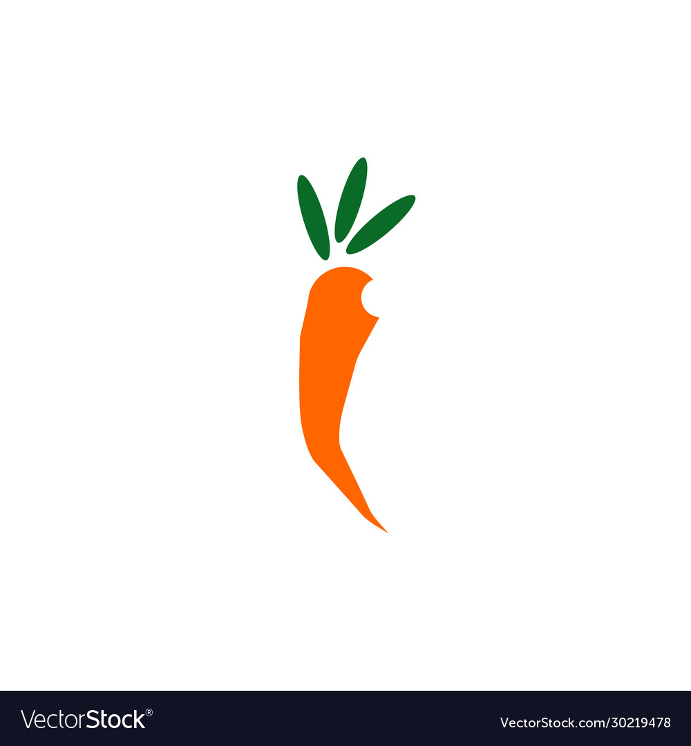 Carrot vegetable logo design icon template