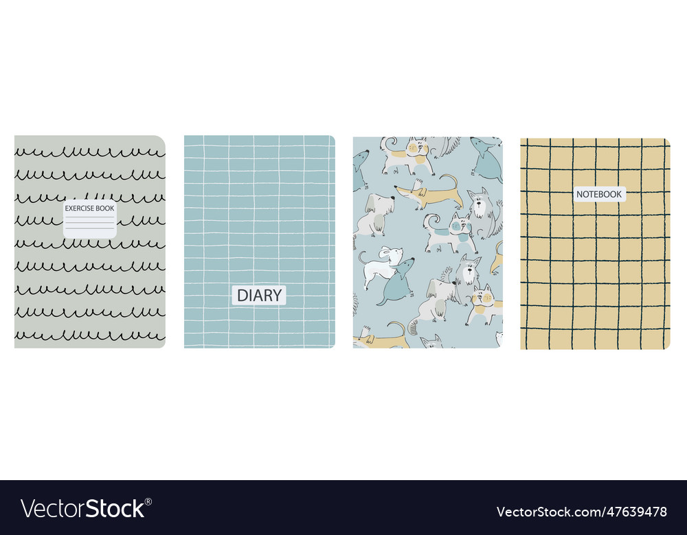 Cover page templates based on seamless patterns vector image Cover page templates based on seamless patterns
